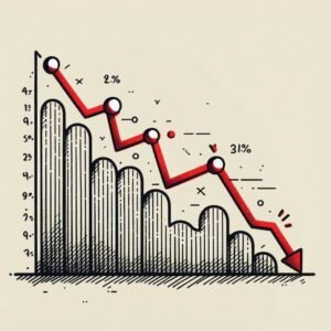 גרף יורד למטה שמסמן חסרונות שש"כ